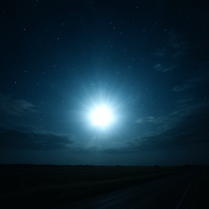 Bright flash over Kansas night sky UFO sighting