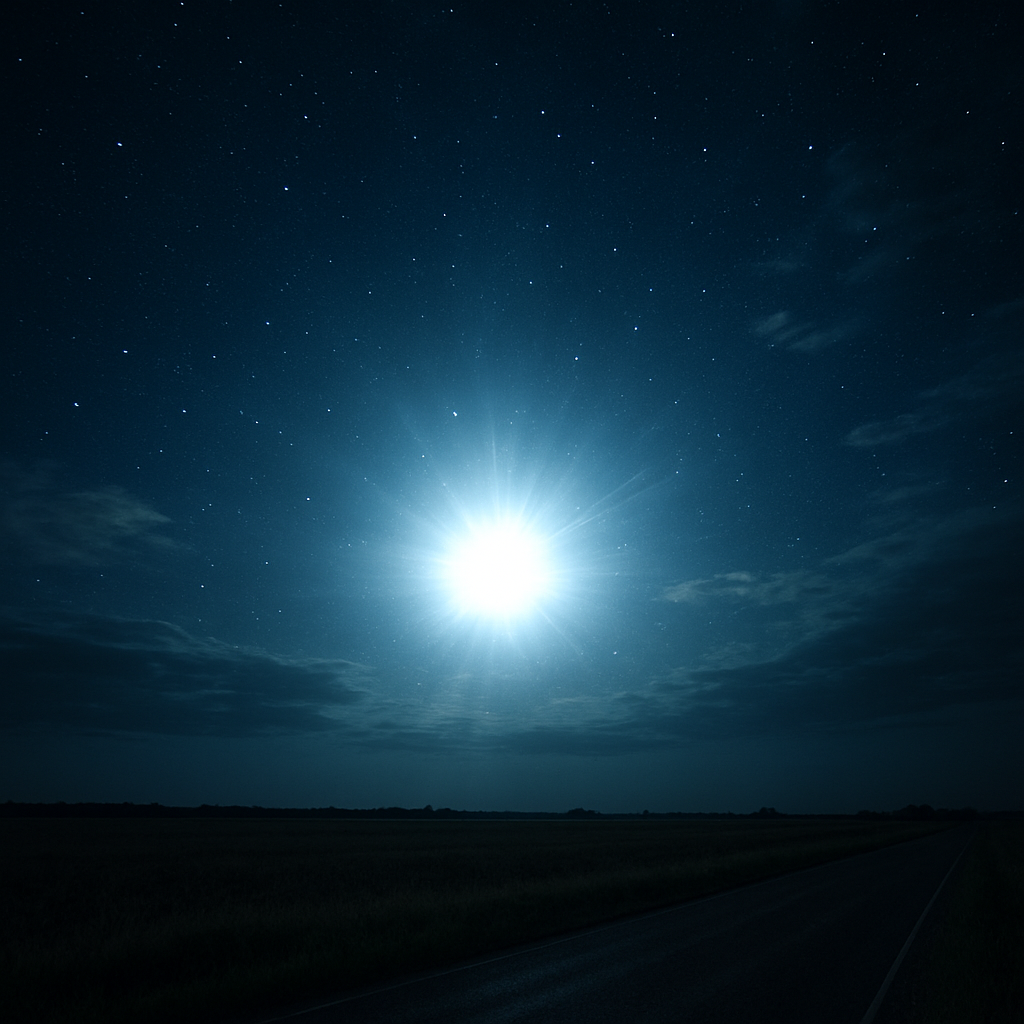 Bright flash over Kansas night sky UFO sighting